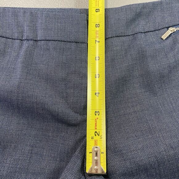 7TH AVENUE NEW YORK CO Suiting Pants Flare Mid Rise Denim Look Blue Womens Sz 4 - Picture 7 of 9